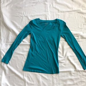 V neck and crew neck long sleeve tees, 2 tees for 1 price